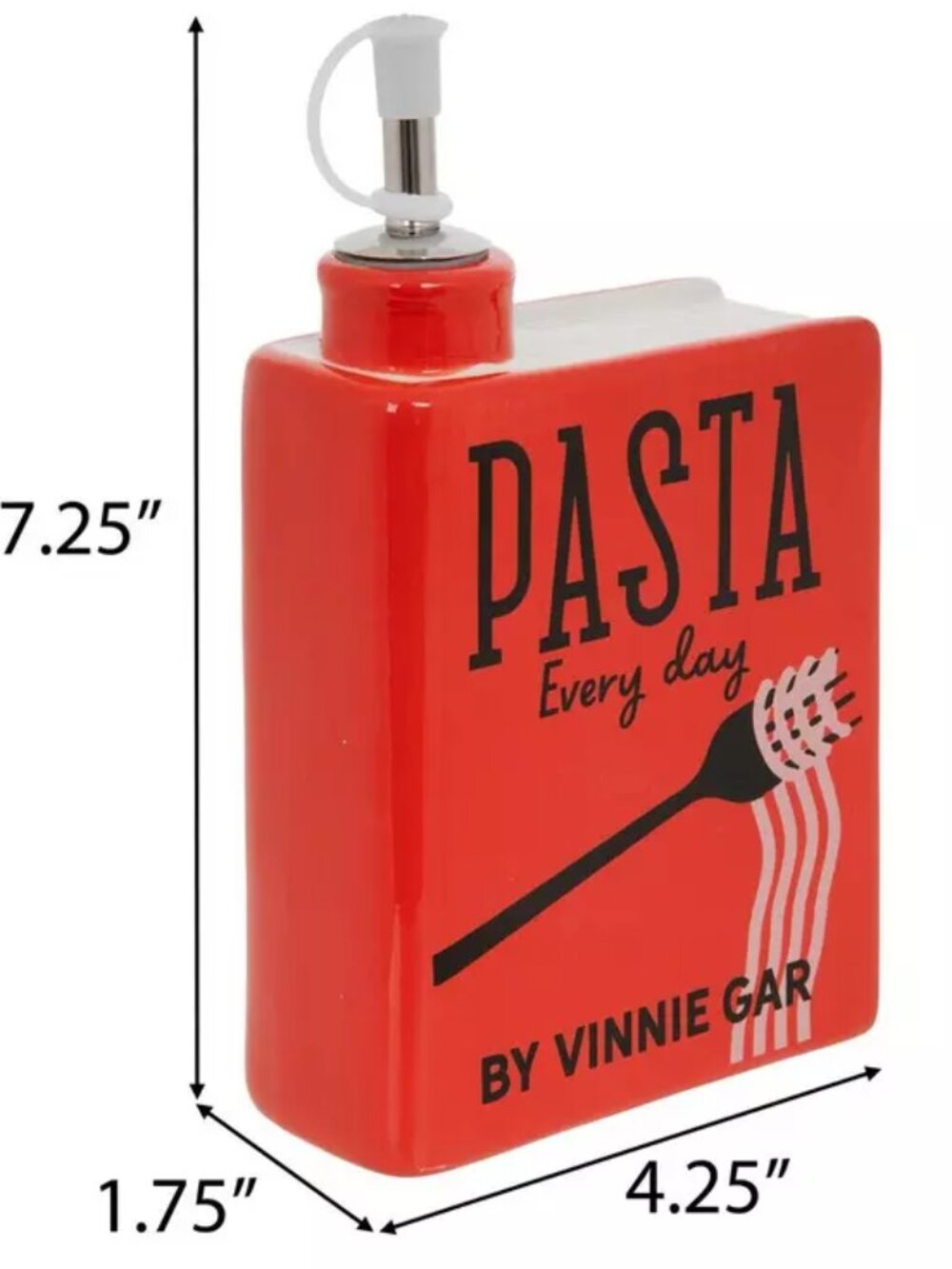 the spring shop Red Pasta Cookbook Cooking Oil Dispenser - NEW